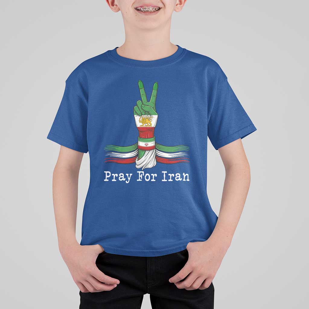 Free Iran Support T Shirt For Kid Pray For Iran