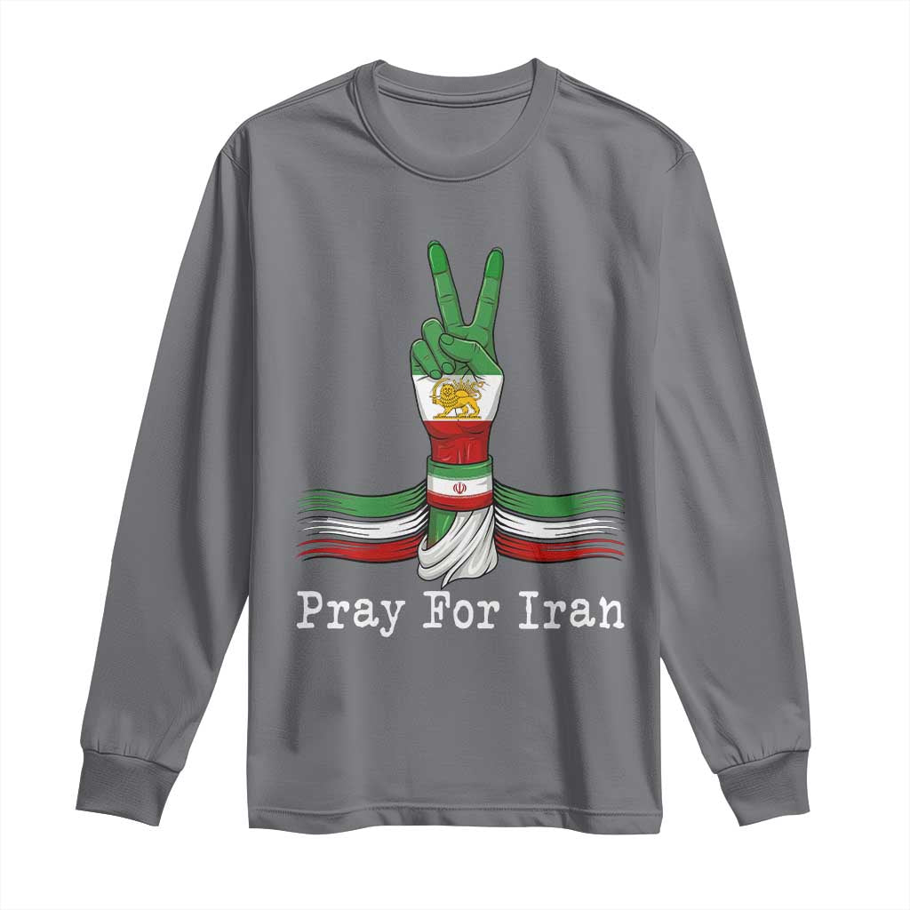 Free Iran Support Long Sleeve Shirt Pray For Iran