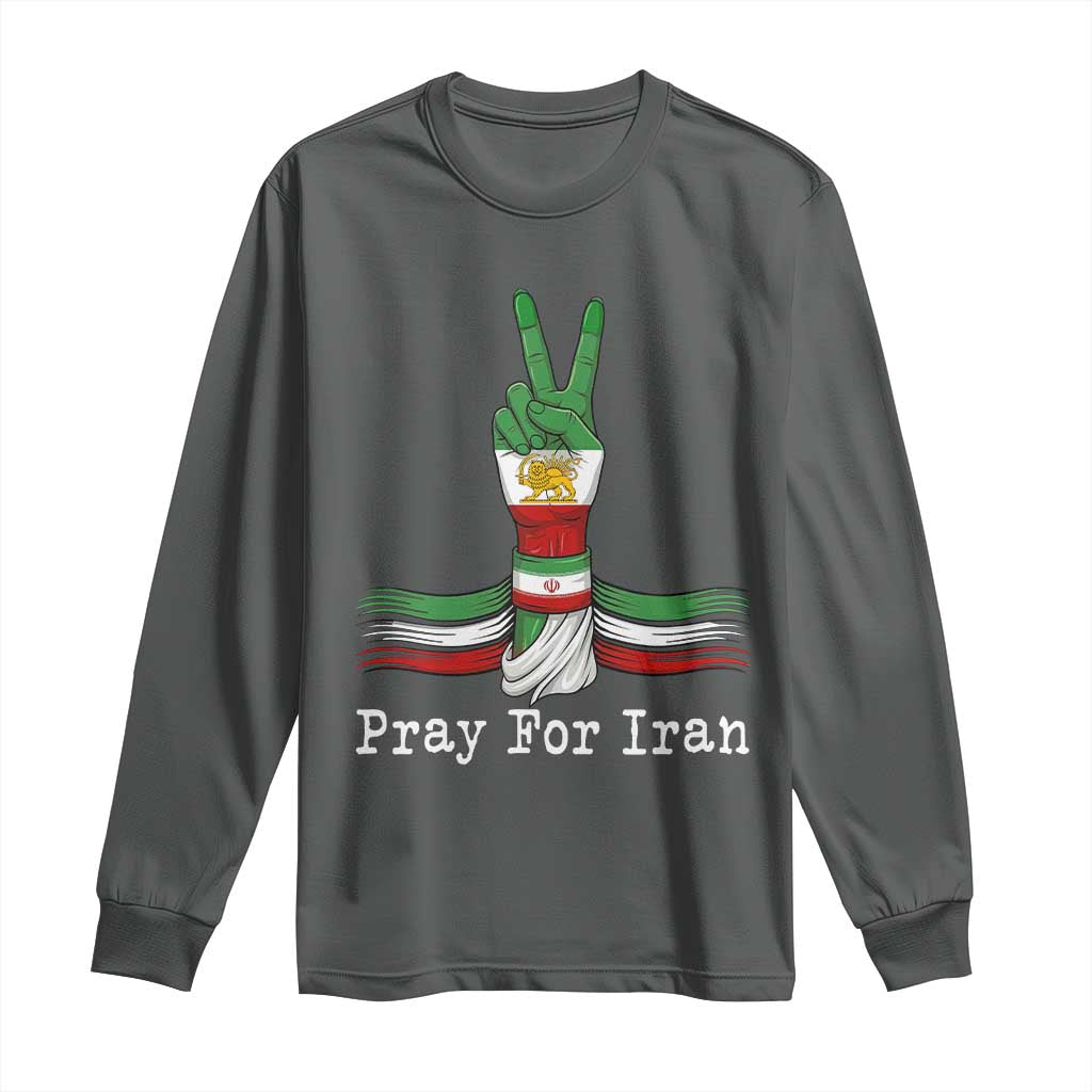 Free Iran Support Long Sleeve Shirt Pray For Iran
