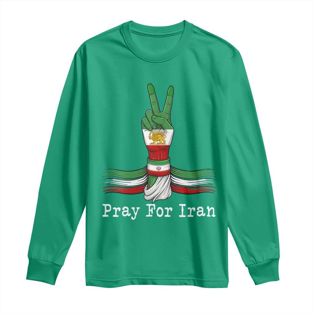 Free Iran Support Long Sleeve Shirt Pray For Iran