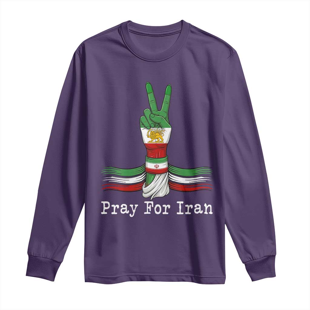 Free Iran Support Long Sleeve Shirt Pray For Iran
