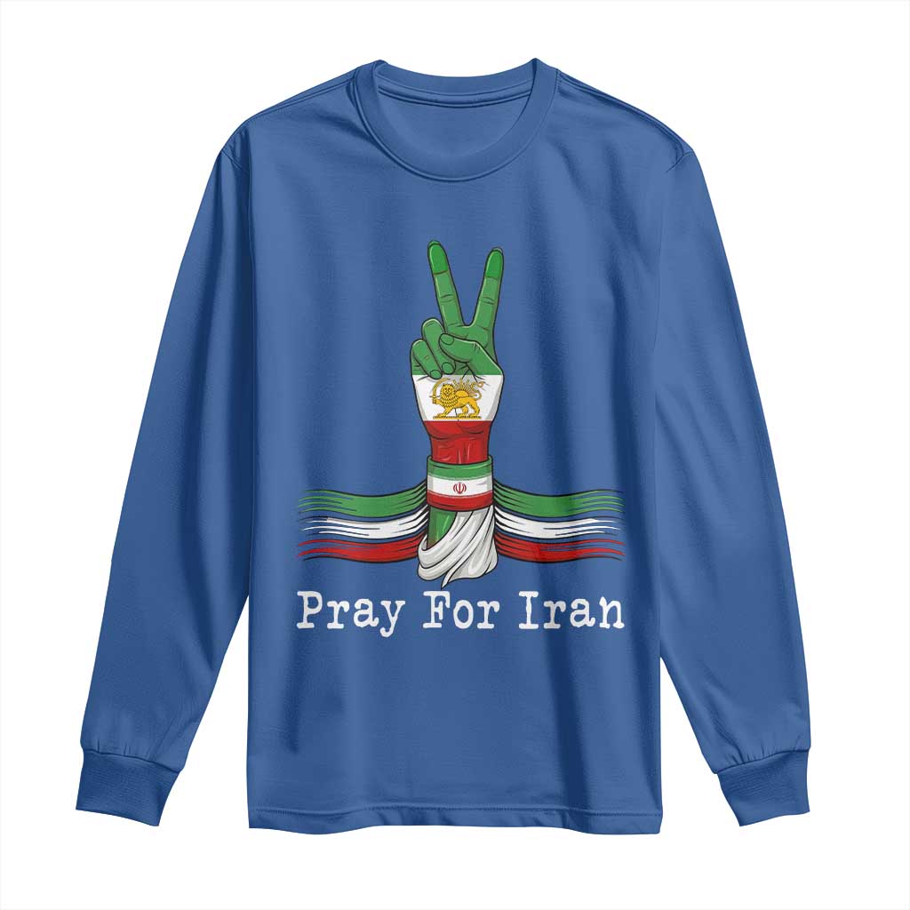 Free Iran Support Long Sleeve Shirt Pray For Iran
