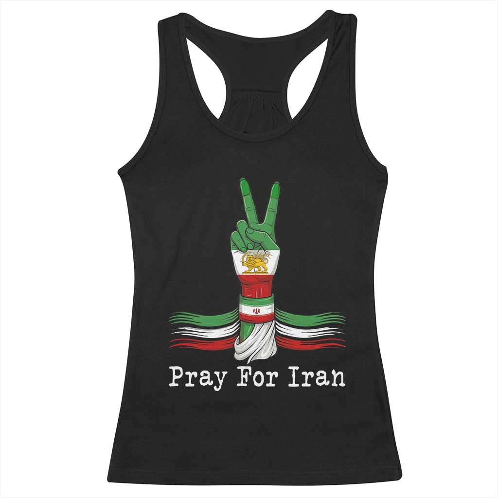 Free Iran Support Racerback Tank Top Pray For Iran