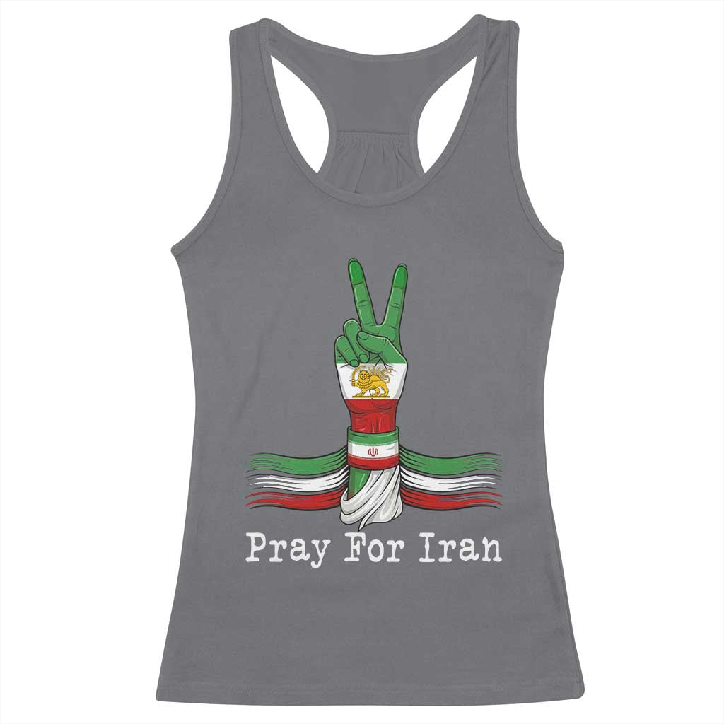 Free Iran Support Racerback Tank Top Pray For Iran