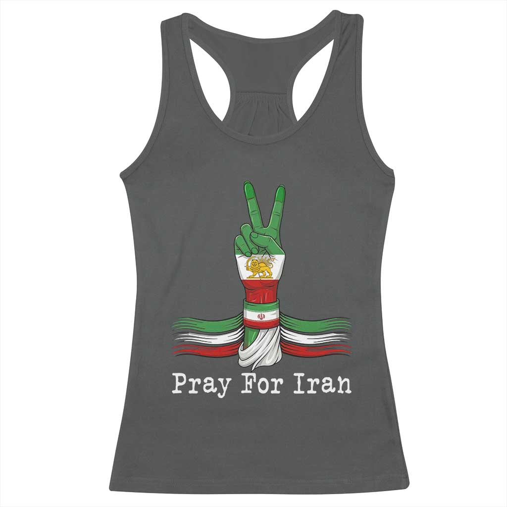 Free Iran Support Racerback Tank Top Pray For Iran