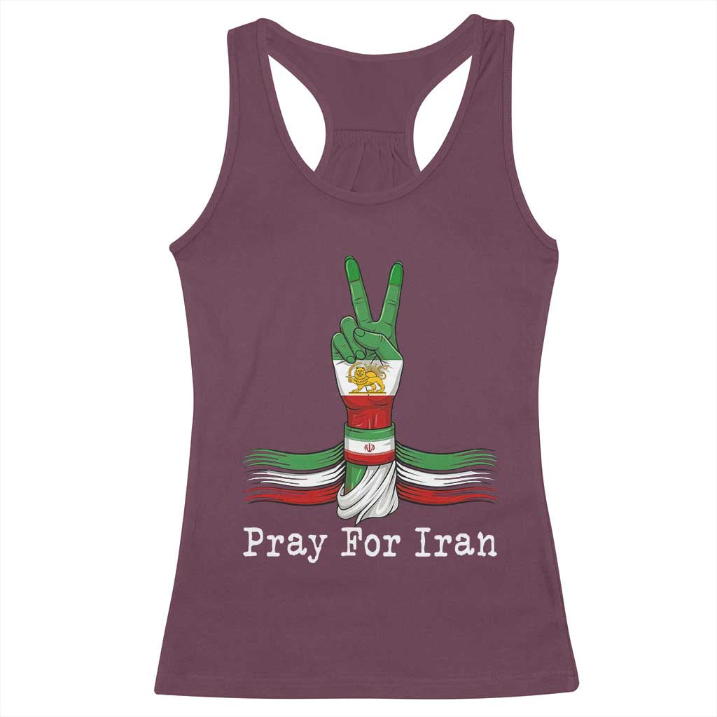 Free Iran Support Racerback Tank Top Pray For Iran