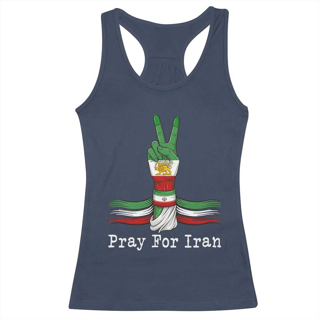 Free Iran Support Racerback Tank Top Pray For Iran