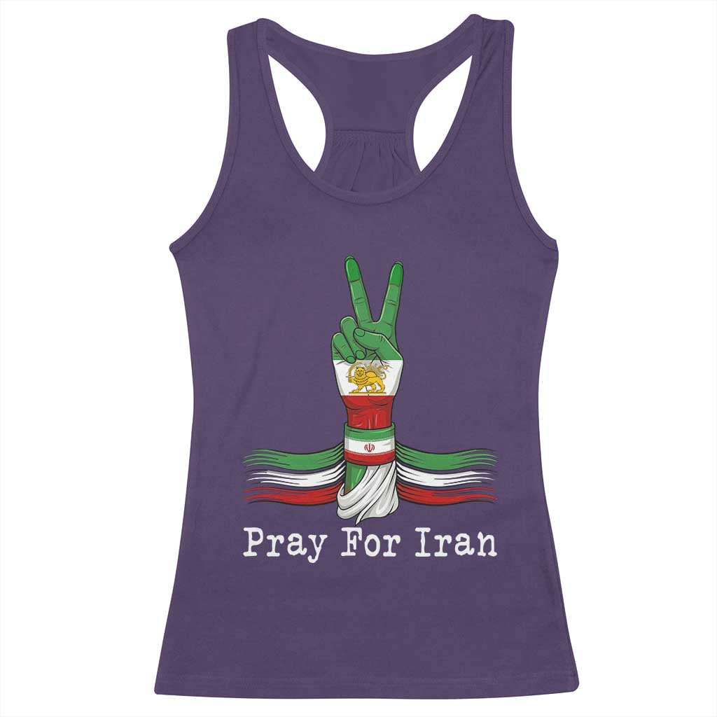 Free Iran Support Racerback Tank Top Pray For Iran