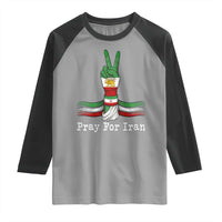 Free Iran Support Raglan Shirt Pray For Iran