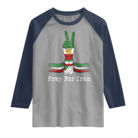 Free Iran Support Raglan Shirt Pray For Iran