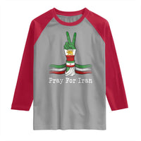 Free Iran Support Raglan Shirt Pray For Iran