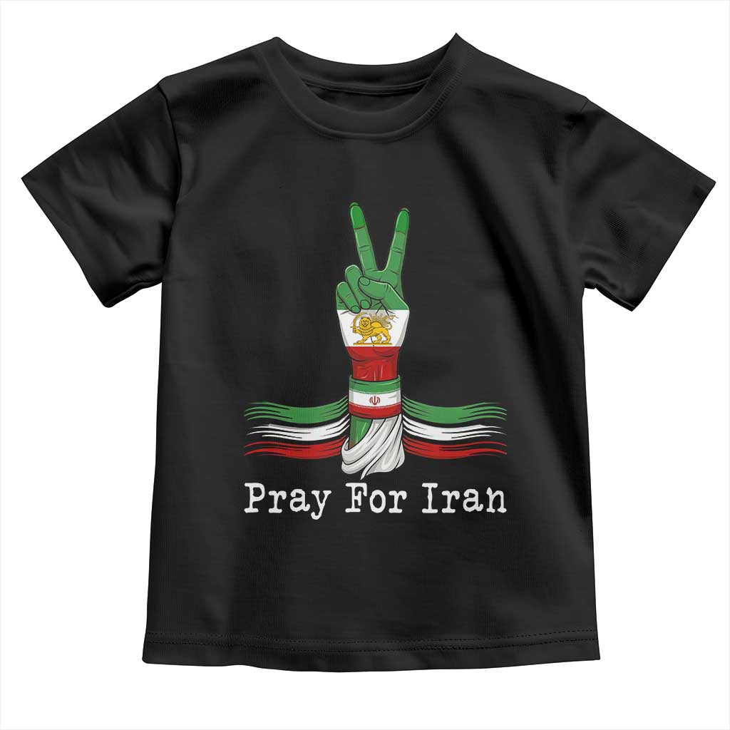 Free Iran Support Toddler T Shirt Pray For Iran