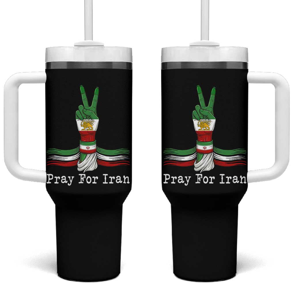Free Iran Support Tumbler With Handle Pray For Iran