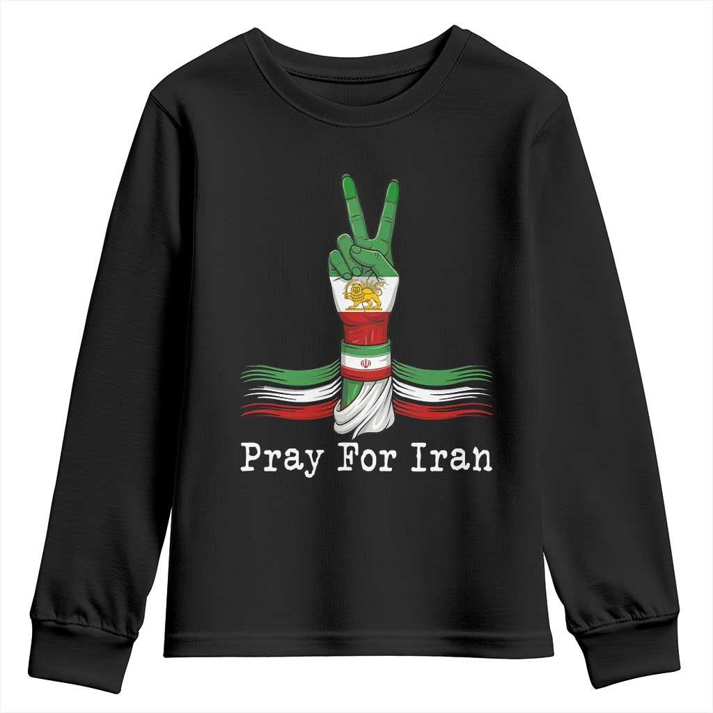 Free Iran Support Youth Sweatshirt Pray For Iran