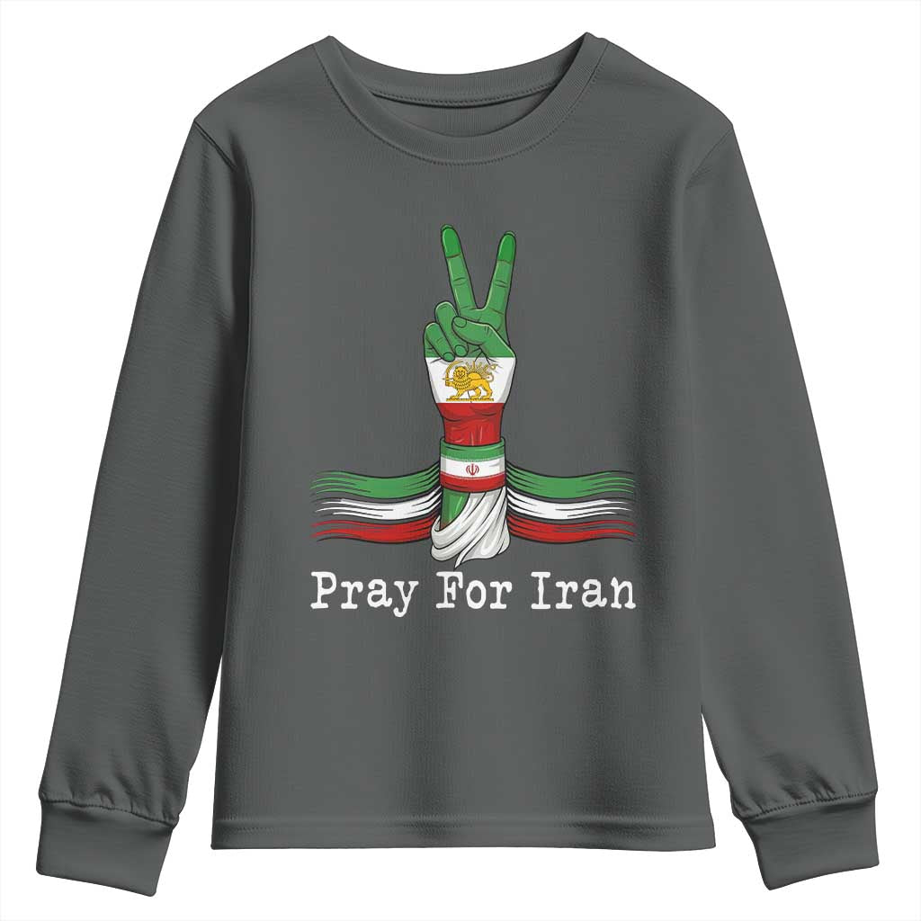 Free Iran Support Youth Sweatshirt Pray For Iran