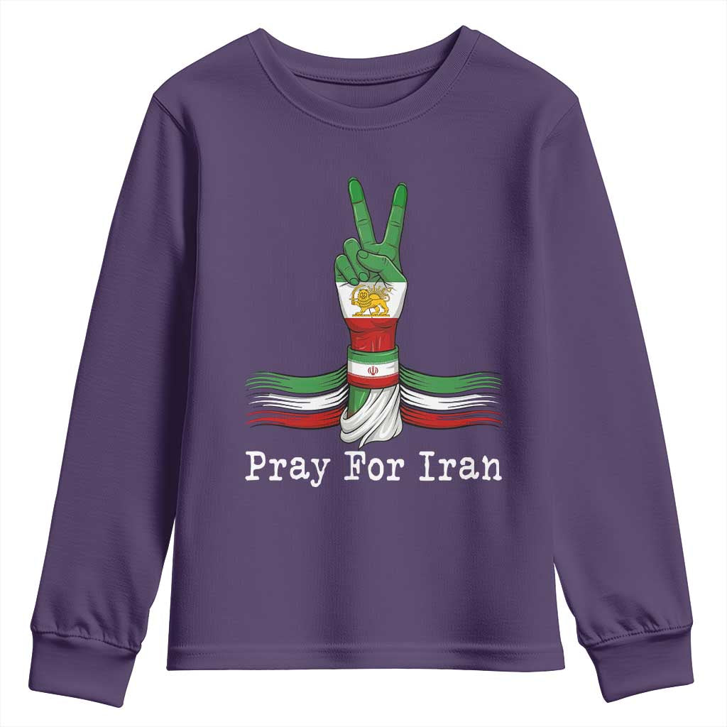 Free Iran Support Youth Sweatshirt Pray For Iran