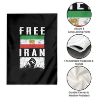 Free Iran Garden Flag Support Iranian Freedom