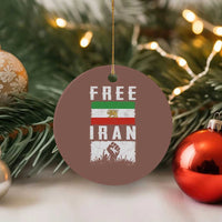 Free Iran Ceramic Ornament Support Iranian Freedom