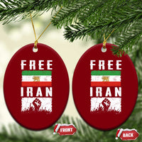 Free Iran Ceramic Ornament Support Iranian Freedom
