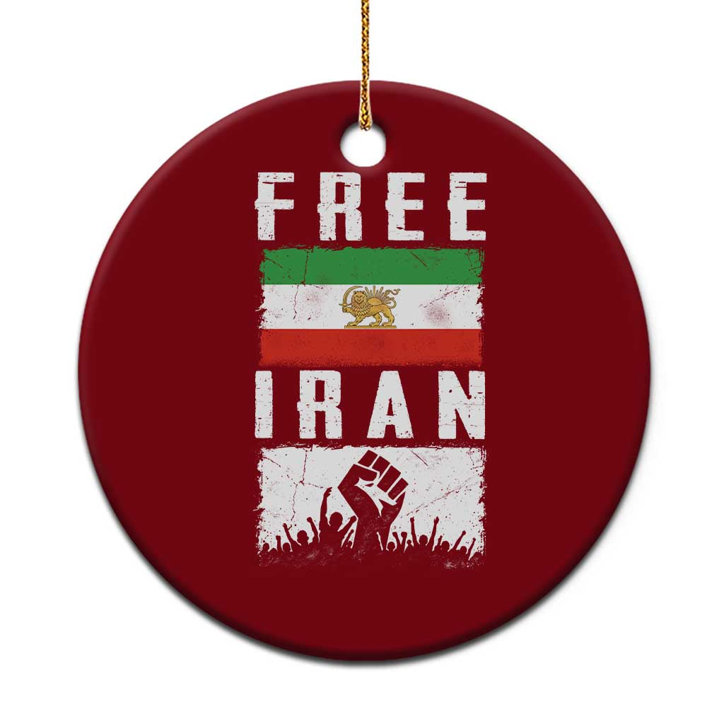 Free Iran Ceramic Ornament Support Iranian Freedom
