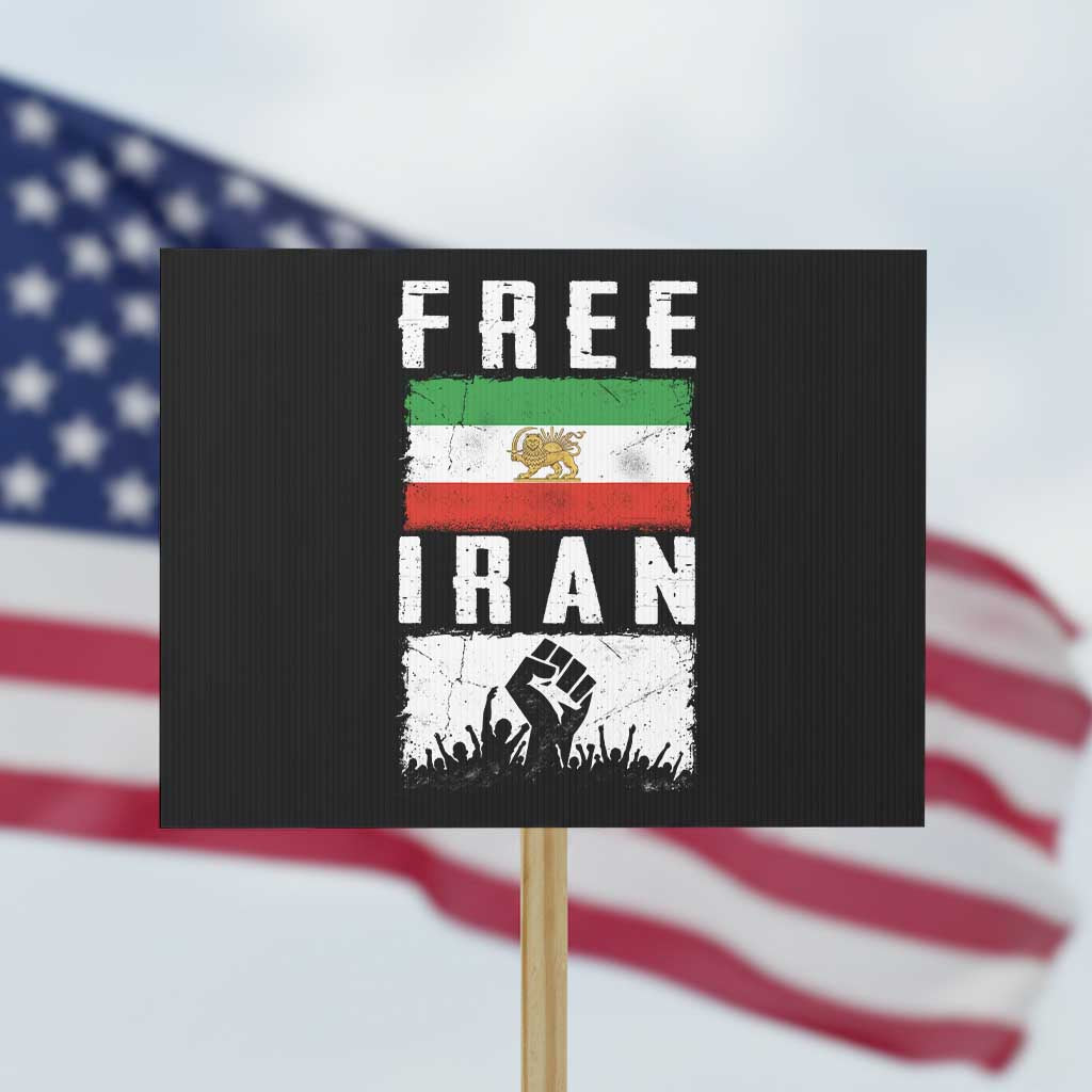 Free Iran Protest Sign Support Iranian Freedom
