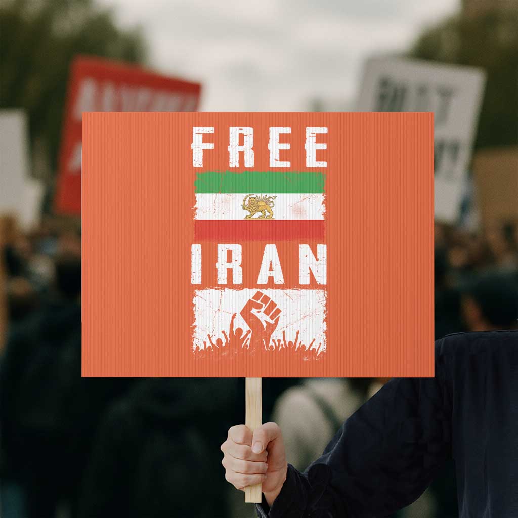 Free Iran Protest Sign Support Iranian Freedom
