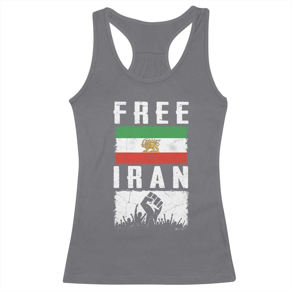 Free Iran Racerback Tank Top Support Iranian Freedom