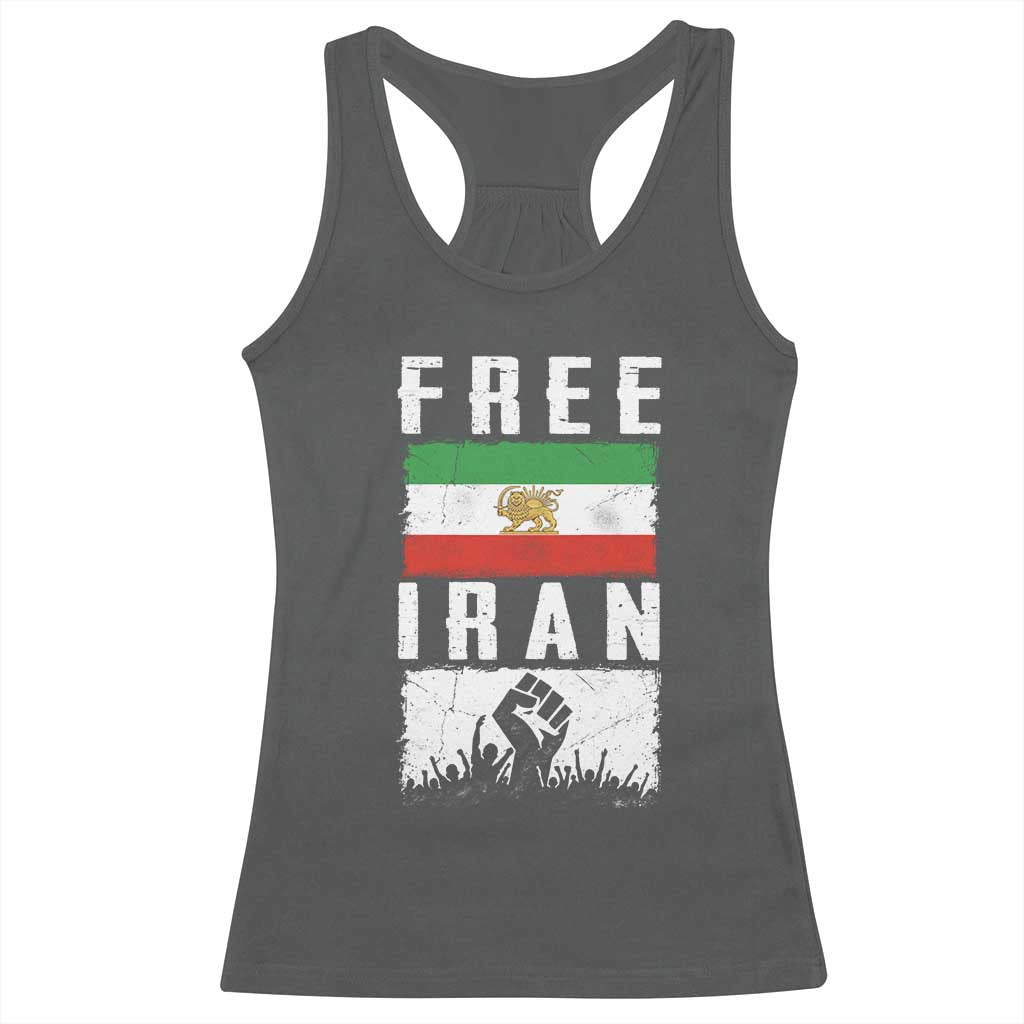 Free Iran Racerback Tank Top Support Iranian Freedom