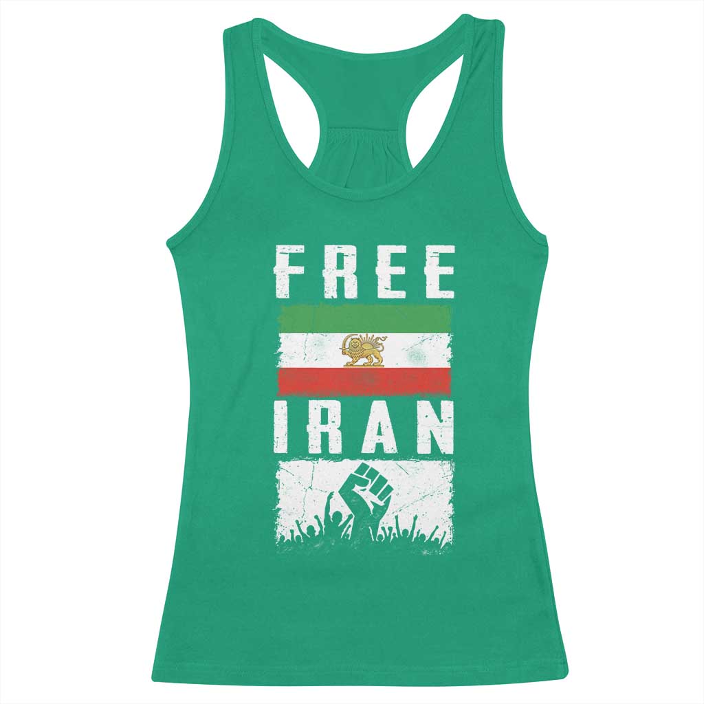 Free Iran Racerback Tank Top Support Iranian Freedom