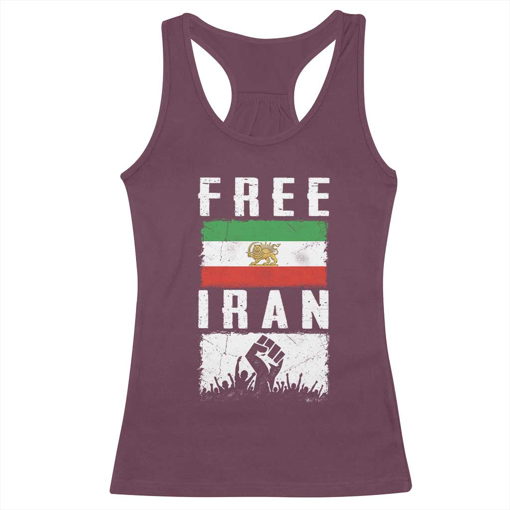 Free Iran Racerback Tank Top Support Iranian Freedom