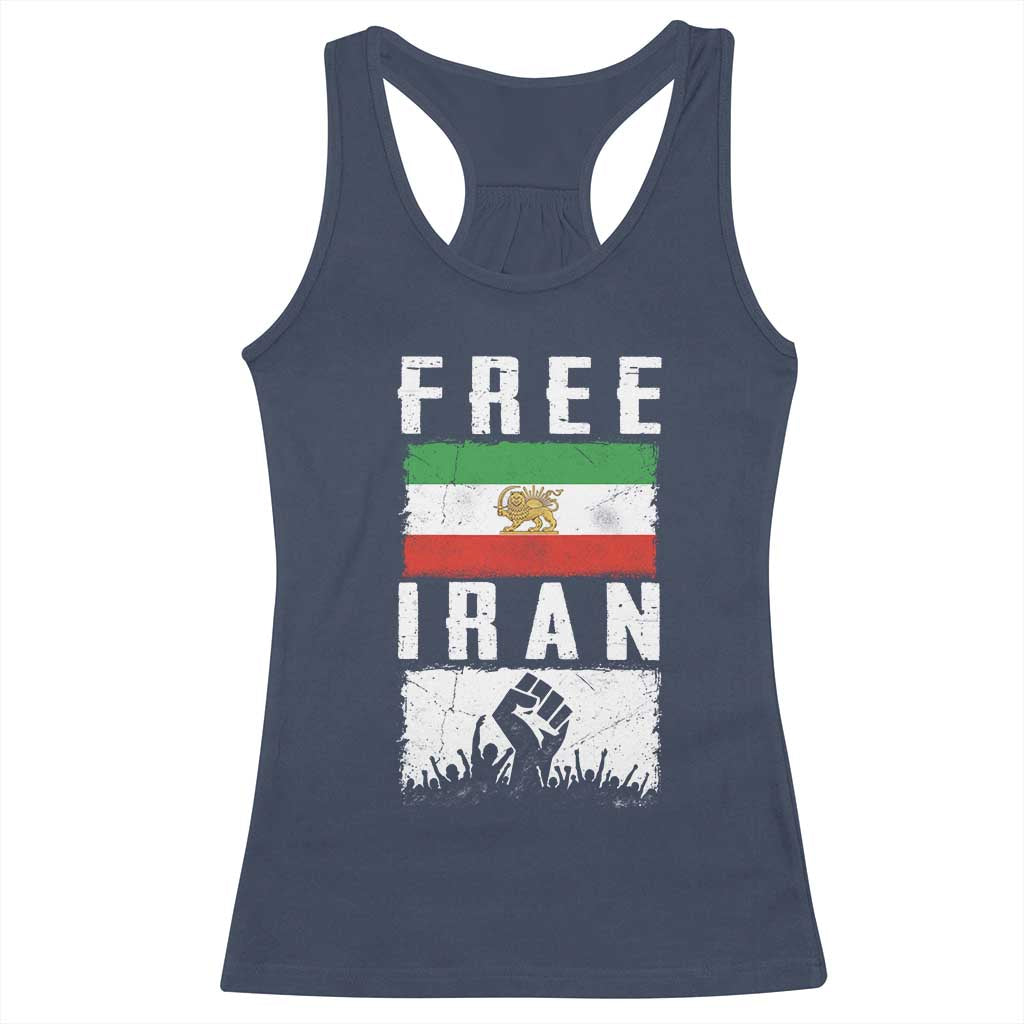 Free Iran Racerback Tank Top Support Iranian Freedom