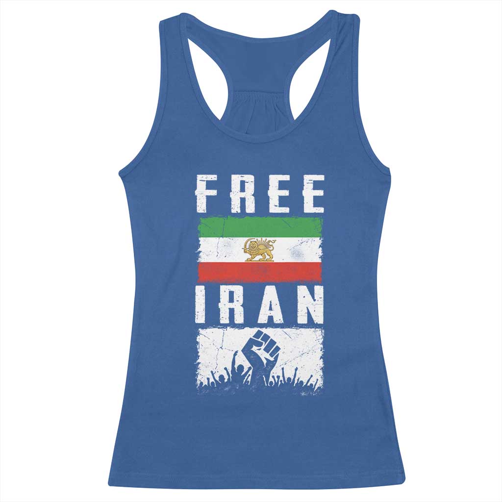 Free Iran Racerback Tank Top Support Iranian Freedom