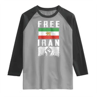Free Iran Raglan Shirt Support Iranian Freedom