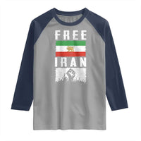 Free Iran Raglan Shirt Support Iranian Freedom