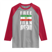 Free Iran Raglan Shirt Support Iranian Freedom
