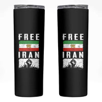 Free Iran Skinny Tumbler Support Iranian Freedom