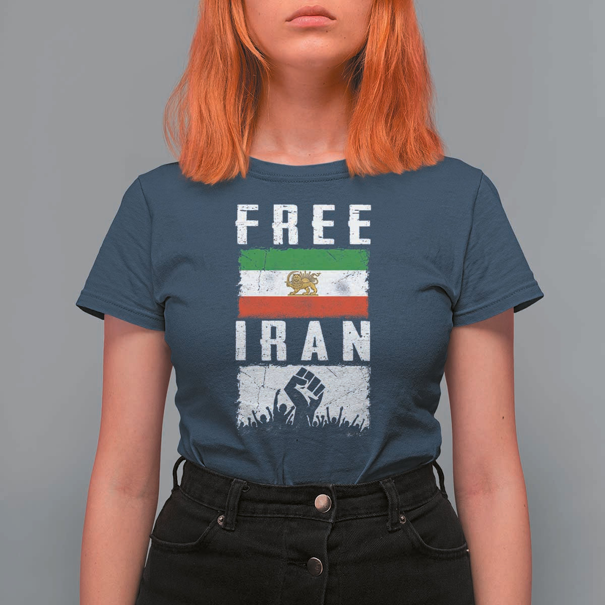 Free Iran T Shirt For Women Support Iranian Freedom