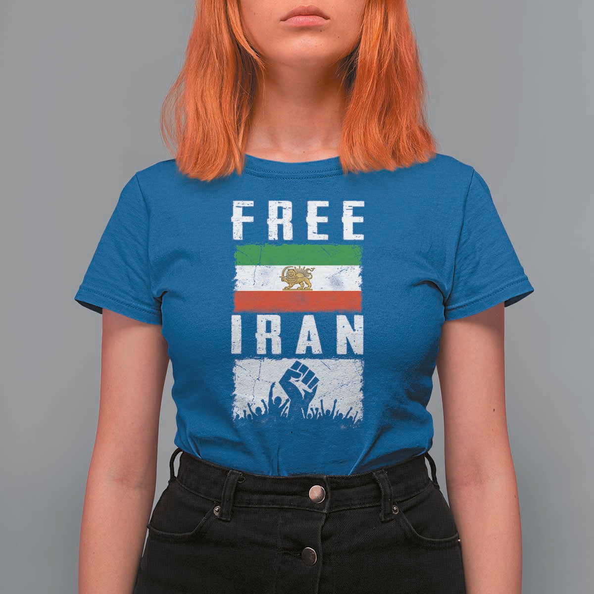 Free Iran T Shirt For Women Support Iranian Freedom