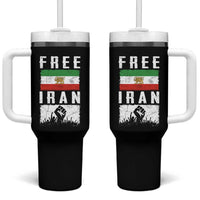 Free Iran Tumbler With Handle Support Iranian Freedom