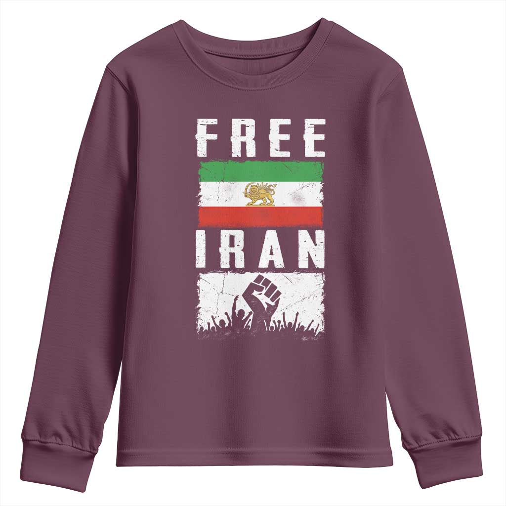 Free Iran Youth Sweatshirt Support Iranian Freedom