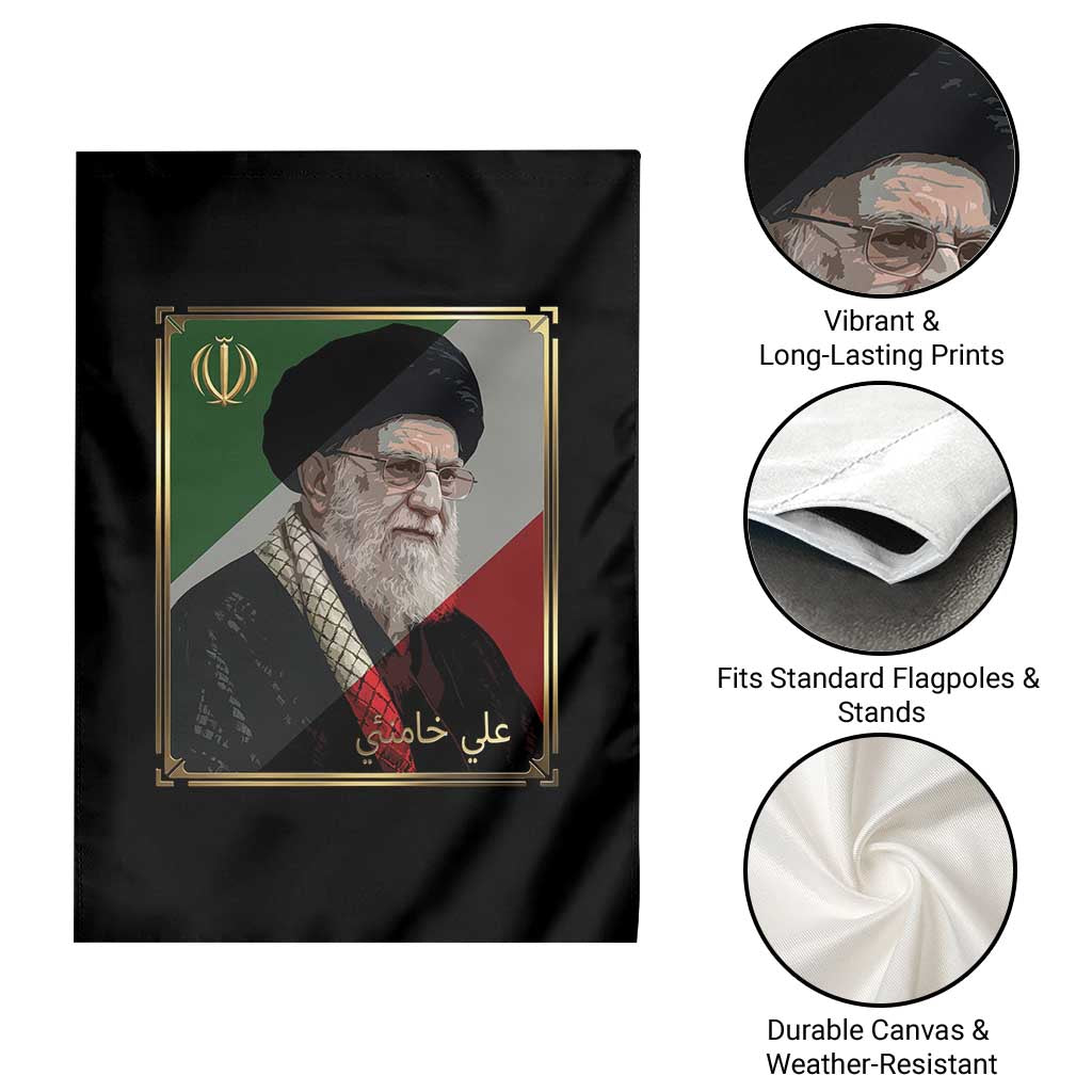 Ali Khamenei Memorial Tribute Portrait Garden Flag