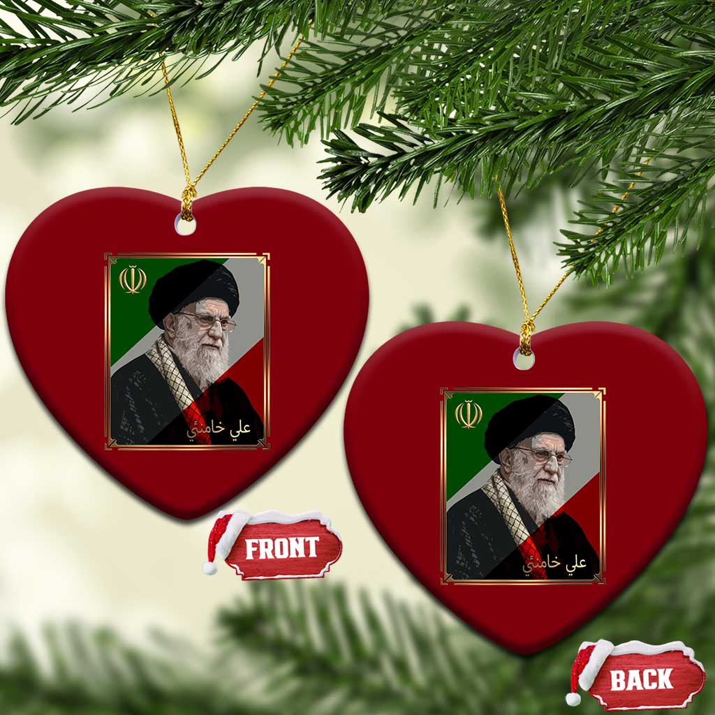 Ali Khamenei Memorial Tribute Portrait Ceramic Ornament
