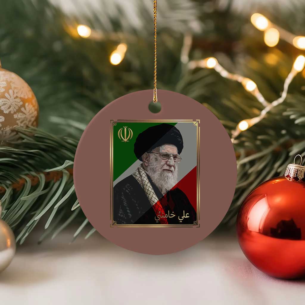 Ali Khamenei Memorial Tribute Portrait Ceramic Ornament