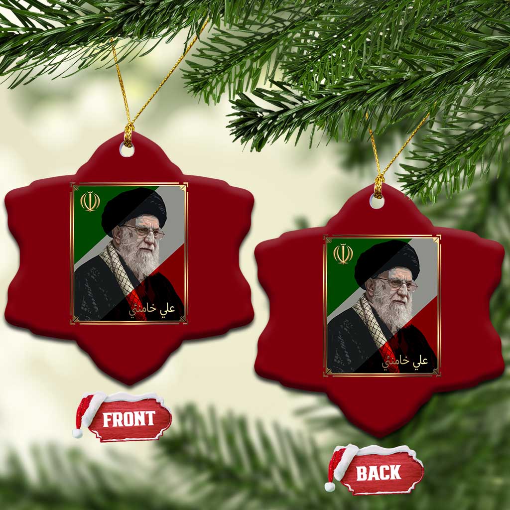 Ali Khamenei Memorial Tribute Portrait Ceramic Ornament