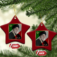 Ali Khamenei Memorial Tribute Portrait Ceramic Ornament