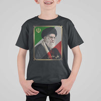 Ali Khamenei Memorial Tribute Portrait T Shirt For Kid