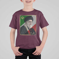 Ali Khamenei Memorial Tribute Portrait T Shirt For Kid