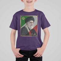 Ali Khamenei Memorial Tribute Portrait T Shirt For Kid