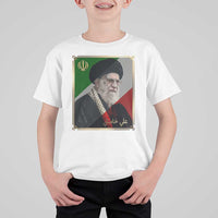 Ali Khamenei Memorial Tribute Portrait T Shirt For Kid