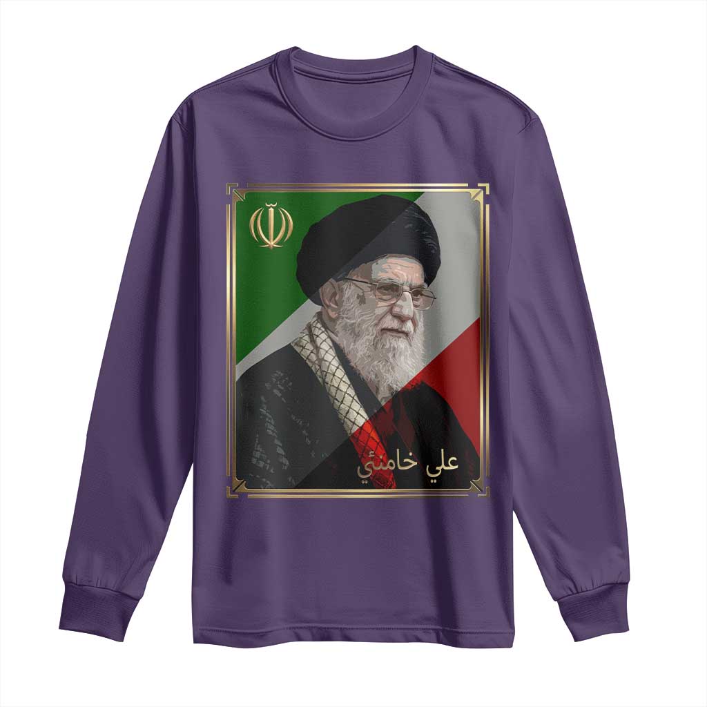 Ali Khamenei Memorial Tribute Portrait Long Sleeve Shirt